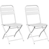 Image de vidaXL - Tuinstoel - Die - Opgevouwen - Kan - Worden - 2 - pcs - Wit - 42 - x - 52 - x - 82cm