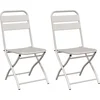Image de vidaXL - Tuinstoel - Die - Opgevouwen - Kan - Worden - 2 - pcs - Beige - 42 - x - 52 - x - 82cm
