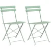 Image de vidaXL - Tuinstoel - Die - Opgevouwen - Kan - Worden - 2 - pcs - Licht - Mint