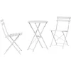 Image de vidaXL - Opvouwbare - Bistroset - 3 - pcs - Wit - Staal