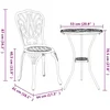 Image de vidaXL - Tuin - Bistro - Set - 3 - pcs - Brons - Aluminium