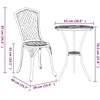 Image de vidaXL - Tuin - Bistro - Set - 3 - pcs - Zwart - Aluminium