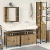 Image de vidaXL - Badkamermeubel - Set - met - plank - 4 - pcs - Artisan - Eiken - Bewerkt - hout