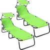 Image de vidaXL - Opvouwbare - zonnebed - 2 - pcs - Groen - 190 - x - 57 - x - 81 - cm - oxford