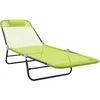 Image de vidaXL - Opvouwbare - zonnebed - Groen - 182 - x - 55 - x - 85,5 - cm - Textileen