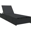 Image de vidaXL - Ligstoel - Zwart - 200.5 - x - 70 - x - 75 - cm - poly - rattan
