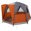 Image de vidaXL - Cabin - Tent - 3-Person - met - dak - Grijs - en - Oranje - 320 - x - 320 - x - 203 - cm