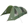 Image de vidaXL - Tunnel - Tent - 5-Persoon - met - dak - Groen - en - Wit - 778 - x - 356 - x - 210 - cm
