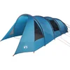 Image de vidaXL - Tunnel - Tent - 6-Persoon - met - dak - Blauw - en - Grijs - 890 - x - 470 - x - 220 - cm