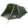 Image de vidaXL - Tunnel - Tent - 3-Person - met - dak - Groen - en - Wit - 328 - x - 228 - x - 115 - cm