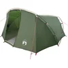 Image de vidaXL - Tunneltent - voor - 4 - Personen - Groen - en - Wit - 318 - x - 275 - x - 140 - cm