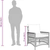 Image de vidaXL - Tuinstoel - met - kussen - Grijs - 73 - x - 61 - x - 77 - cm - poly - rattan