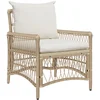 Image de vidaXL - Tuinstoel - met - kussen - Beige - 73 - x - 61 - x - 77 - cm - poly - rattan