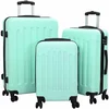Image de vidaXL - Koffer - met - slot - 3 - pcs - Mintgroen - 50 - x - 31 - x - 78 - cm - ABS - Kunststof
