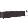 Image de vidaXL - Tuin - Plantpot - 4 - pcs - Bruin - 160 - x - 40 - x - 37,5 - cm - Kunststof