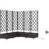 Image de vidaXL - Tuin - Plantpot - 5 - pcs - Bruin - 120 - x - 120 - x - 126 - cm - Kunststof