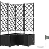 Image de vidaXL - Plantenbak - 3 - st - Zwart - 80 - x - 80 - x - 142 - cm - PP