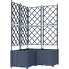 Image de vidaXL - Plantenbak - 3 - st - Grijs - 80 - x - 80 - x - 143 - cm - PP