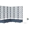 Image de vidaXL - Plantenbak - 5 - st - Grijs - 120 - x - 120 - x - 126 - cm - PP