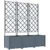 Image de vidaXL - Plantenbak - 3 - st - Lichtgrijs - 120 - x - 40 - x - 143 - cm - PP