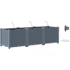 Image de vidaXL - Plantenbak - 3 - st - Lichtgrijs - 120 - x - 40 - x - 37,5 - cm - PP