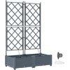 Image de vidaXL - Plantenbak - 2 - st - Lichtgrijs - 80 - x - 40 - x - 126 - cm - PP