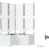 Image de vidaXL - Plantenbak - 3 - st - Wit - 80 - x - 80 - x - 142 - cm - PP