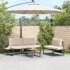 Image de vidaXL - Salontafel - Zwart - en - Bruin - 55 - x - 55 - x - 35 - cm - Gepoedercoat - staal