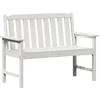 Image de vidaXL - Tuinbank - Wit - 120 - x - 59 - x - 88 - cm - HDPE