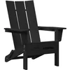 Image de vidaXL - Opvouwbare - Adirondack - Stoel - Zwart - 80,5 - x - 74,5 - x - 92 - cm - HDPE