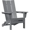Image de vidaXL - Opvouwbare - Adirondack - Stoel - Lichtgrijs - 80,5 - x - 74,5 - x - 92 - cm - HDPE