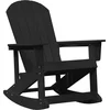 Image de vidaXL - Adirondack - Schommelstoel - Zwart - 92 - x - 73,5 - x - 92 - cm - HDPE