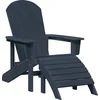 Image de vidaXL - Adirondack-stoel - Marineblauw - 82 - x - 74 - x - 92 - cm - HDPE