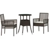Image de vidaXL - Tuin - Eettafel - Set - 3 - pcs - Bruin - poly - rattan