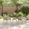 Image de vidaXL - Tuin - Eettafel - Set - 3 - pcs - Beige - poly - rattan