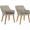 Image de vidaXL - Tuinstoel - 2 - pcs - Lichtgrijs - 62,5 - x - 55 - x - 82 - cm - poly - rattan