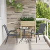 Image de vidaXL - Tuin - Bistro - Set - 3 - pcs - Grijs - Staal