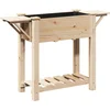 Image de vidaXL - Tuinplanter - met - Planken - 111x37x76 - cm - Massief - Vurenhout