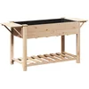 Image de vidaXL - Tuin - Plantpot - Beige - 155 - x - 59 - x - 76,5 - cm - Massief - Vurenhout