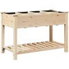 Image de vidaXL - Plantenbak - Beige - 115 - x - 59 - x - 76,5 - cm - Massief - Vurenhout