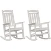 Image de vidaXL - Schommelstoel - 2 - pcs - Wit - 92 - x - 70 - x - 108 - cm - Polyetheen
