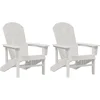 Image de vidaXL - Tuinstoel - 2 - pcs - Wit - 82 - x - 74 - x - 92 - cm - Polyetheen
