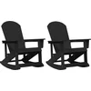 Image de vidaXL - Adirondack - Schommelstoelen - 2 - pcs - Zwart - HDPE