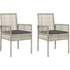 Image de vidaXL - Tuinstoel - 2 - pcs - Lichtgrijs - 55 - x - 53 - x - 85 - cm - poly - rattan