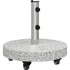 Image de vidaXL - Parasolvoet - 29,8kg - Grijs - Graniet - en - RVS - Rond