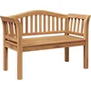 Image de vidaXL - Bank - Bruin - 120 - x - 53,5 - x - 85 - cm - Massief - teakhout