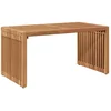 Image de vidaXL - Tuin - Bijzettafel - Bruin - 70 - x - 37,5 - x - 35,5 - cm - Massief - Teakhout