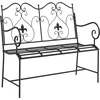 Image de vidaXL - Tuinbank - Zwart - 104 - x - 54 - x - 93 - cm - Staal