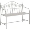Image de vidaXL - Tuinbank - Antiek - wit - 104 - x - 52,5 - x - 89 - cm - Staal