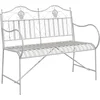 Image de vidaXL - Tuinbank - Antiek - wit - 103,5 - x - 59 - x - 89 - cm - Staal